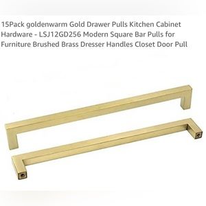15 pack 10” Golden Warm LSJ12GD256 Kitchen Square T Bar Cabinet Door Handles NEW